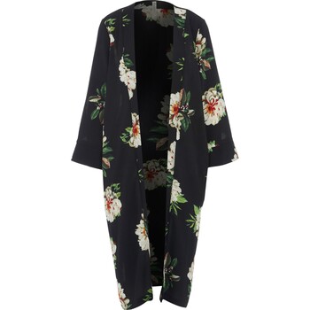 Black Floral Duster Jacket