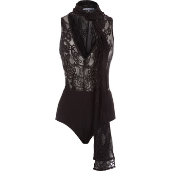 Black Lace Halterneck Bodysuit